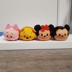 💫Disney💫 Set of 4 Tsum Tsum Stuffed Animals